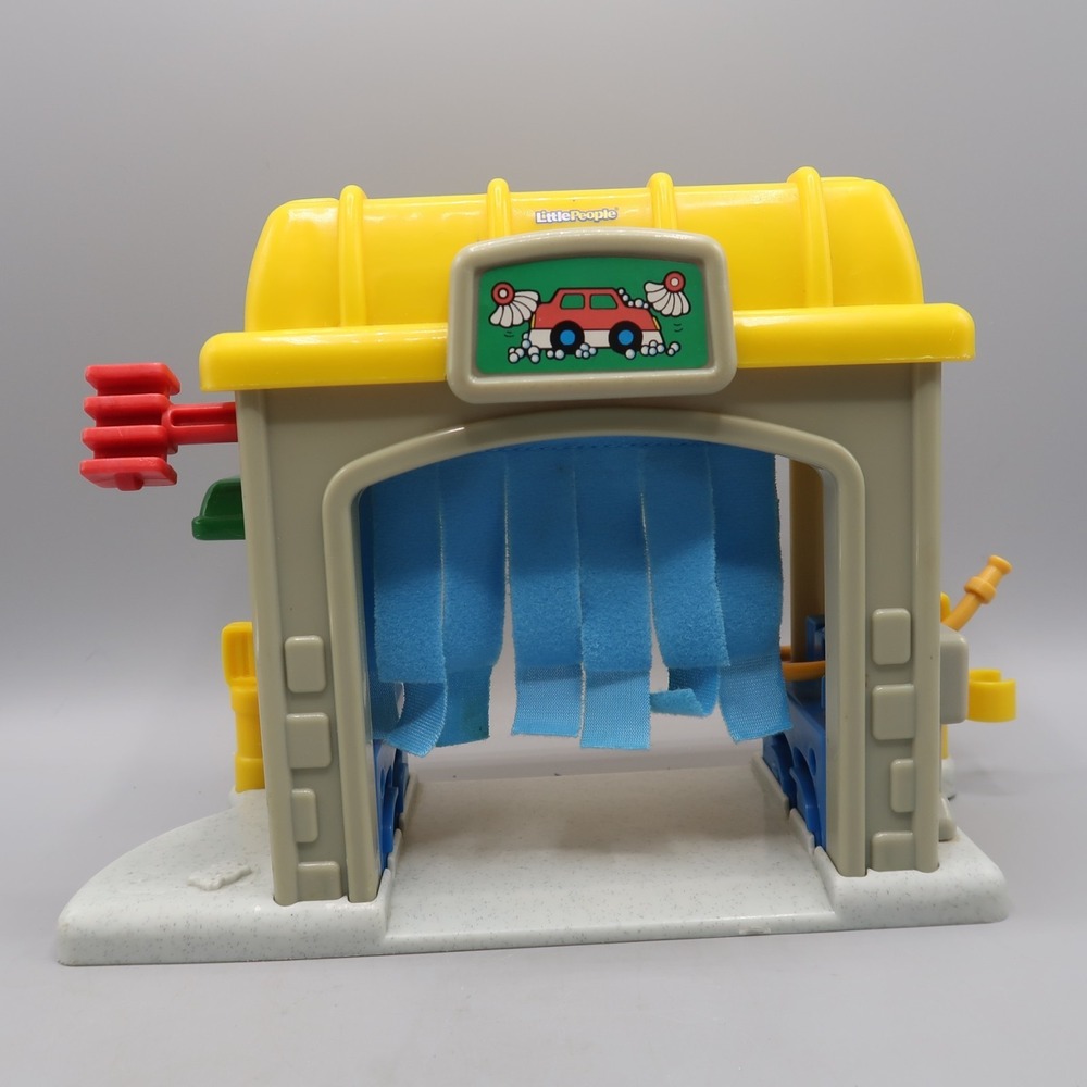 2002 Mattel Fisher Price Little People Car Wash Yellow Roof